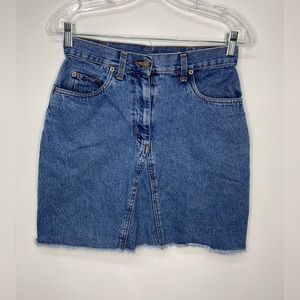 Vintage Billblass petite jean mini skirt Sz 4